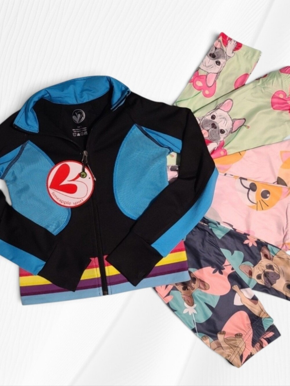 NWT Limeapple Sport Track Jacket & Leggings Bundle Girls Size 5 5T 4-Piece